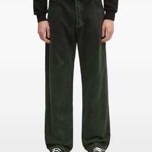Aries Black Logo-Patch Jeans for men