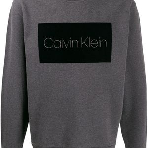 メンズ Calvin Klein ロゴ プルオーバー グレー