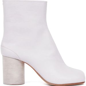 Maison Margiela White 80Mm Tabi Leather Ankle Boots