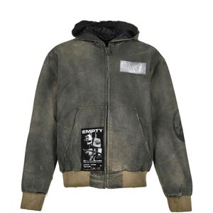 Enfants Riches Deprimes Grey Distressed Patch-Detail Jacket for men