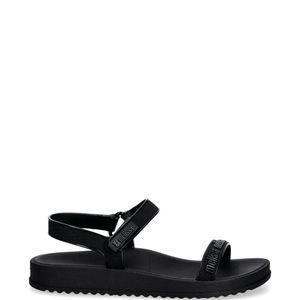 Melissa Black Logo-Print Touch-Strap Sandals