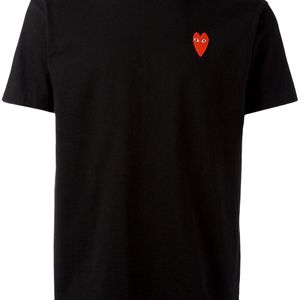 メンズ COMME DES GARÇONS PLAY ハートロゴ Tシャツ ブラック