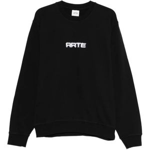 Arte' Black Logo-Print Sweatshirt for men
