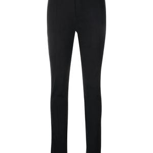 Anouki Black High-Waisted Slit-Detail Trousers