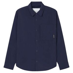 Closed Blue Pocket-Patch Shirt Jacket for men