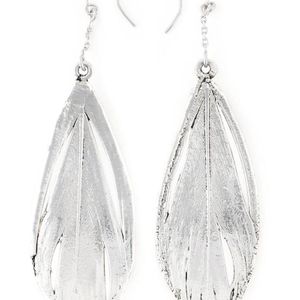 Aurelie Bidermann Metallic 'swan' Feather Earrings