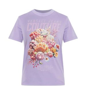 Versace Jeans Couture Purple Printed Graphic T-Shirt