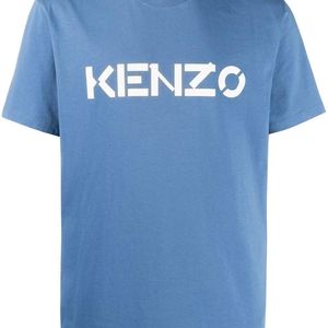 メンズ KENZO ロゴ Tシャツ ブルー