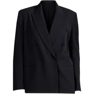 The Sei Black Double-Breasted Blazer