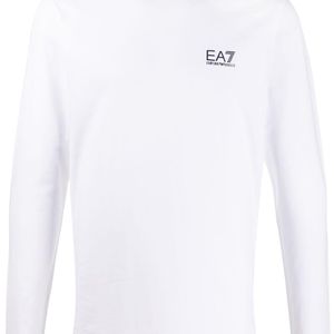 メンズ EA7 ロゴ スウェットシャツ ホワイト
