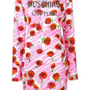 Moschino ロゴ ドレス ピンク
