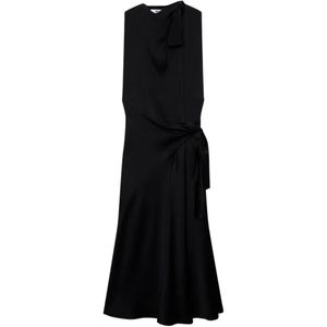 MSGM Black Robe Mi-Longue À Détail De Nœud