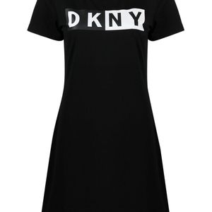 DKNY ロゴ Tシャツワンピース ブラック