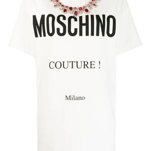 Moschino ロゴ Tシャツドレス ホワイト