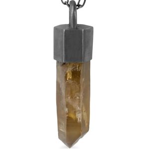 Parts Of 4 White Sterling Talisman Citrine Necklace