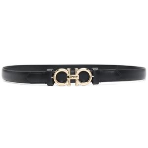 Ferragamo Black Gancini-Buckle Leather Belt