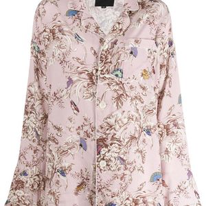 Chemise de pyjama à fleurs R13 en coloris Rose