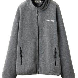 Miu Miu Grey Fleece Sweatshirt