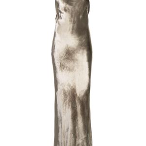 Michelle Mason カウルバック ドレス メタリック