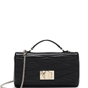 Furla Black Mini 1927 Quilted Crossbody Bag