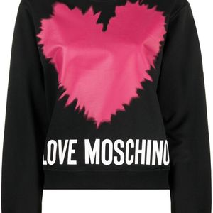 Love Moschino ハートプリント スウェットシャツ ブラック