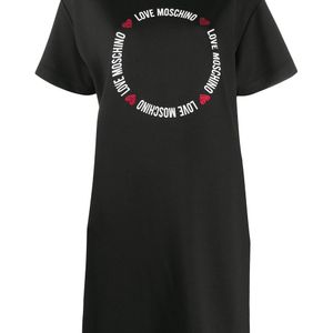 Love Moschino ハートプリント Tシャツドレス ブラック