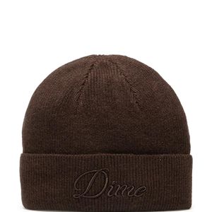 Dime Brown Cursive Beanie