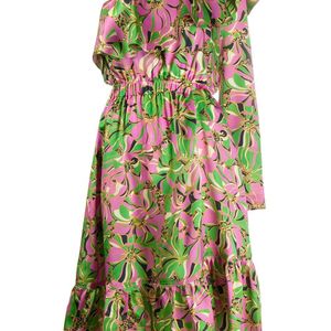 Robe en soie asymétrique à imprimé floral Boogie LaDoubleJ en coloris Vert