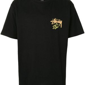 メンズ Stussy ロゴ Tシャツ ブラック