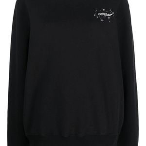 Off-White c/o Virgil Abloh Black Bling Stars Arrow Cotton Sweatshirt
