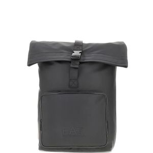 EA7 Schwarz Rucksack Mit Rollverschluss
