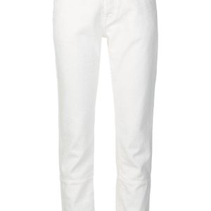 Andrea Ya'aqov Weiß Schmal zulaufende Cropped-Jeans
