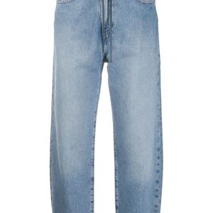 Levi's Blau Hoch geschnittene Cropped-Jeans