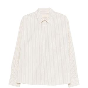 Jeanerica White Byron Striped-Pattern Shirt for men