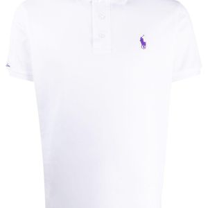 メンズ Ralph Lauren Purple Label ロゴ ポロシャツ ホワイト