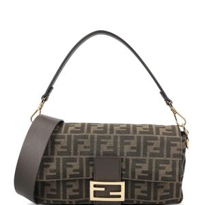 Fendi Metallic Baguette Medium Ff Jacquard Bag
