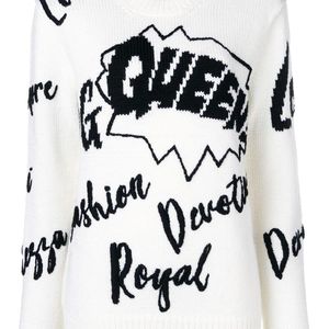 Dolce & Gabbana スローガン セーター ホワイト