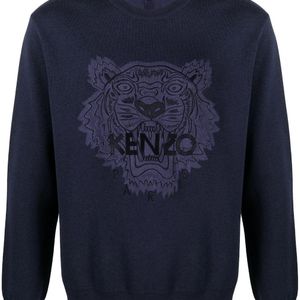 メンズ KENZO タイガー プルオーバー ブルー