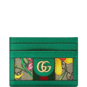 Gucci オフィディア GGフローラ カードケース グリーン
