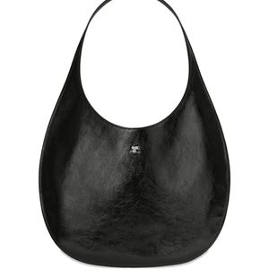 Courreges Black Holy Naplack Tote Bag