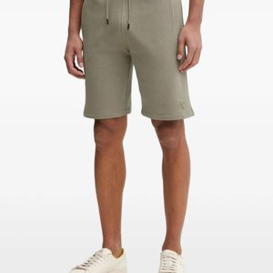 Guess Natural Drawstring Logo-Patch Shorts for men