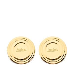 Jean Paul Gaultier Metallic Logo-Engraved Earrings