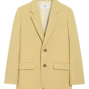 AMI Natural Single-Breasted Wool Jacket