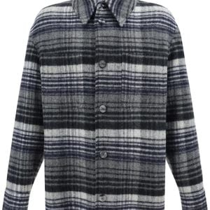 Fendi Grey Check-Pattern Jacket for men