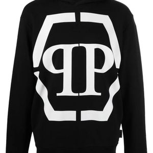 Philipp Plein Black Pp Hexagon Hoodie for men
