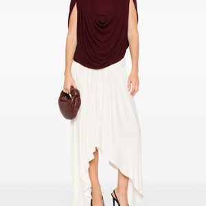 Brandon Maxwell Purple The Astor Draped Jersey Blouse