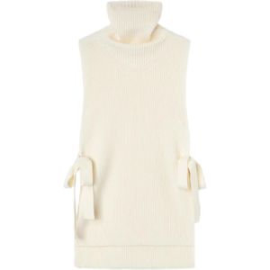 RETORI White Rib-Knit Side-Tie Vest