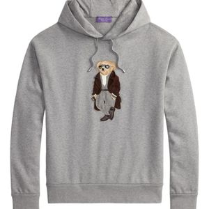 Ralph Lauren Grey Polo Bear Hoodie for men