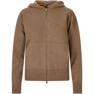 Agnona Brown Cashmere Zip-Up Jacket