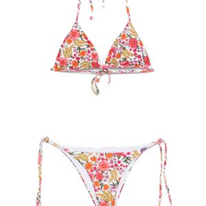 Farm Rio White Floral Triangle Bikini